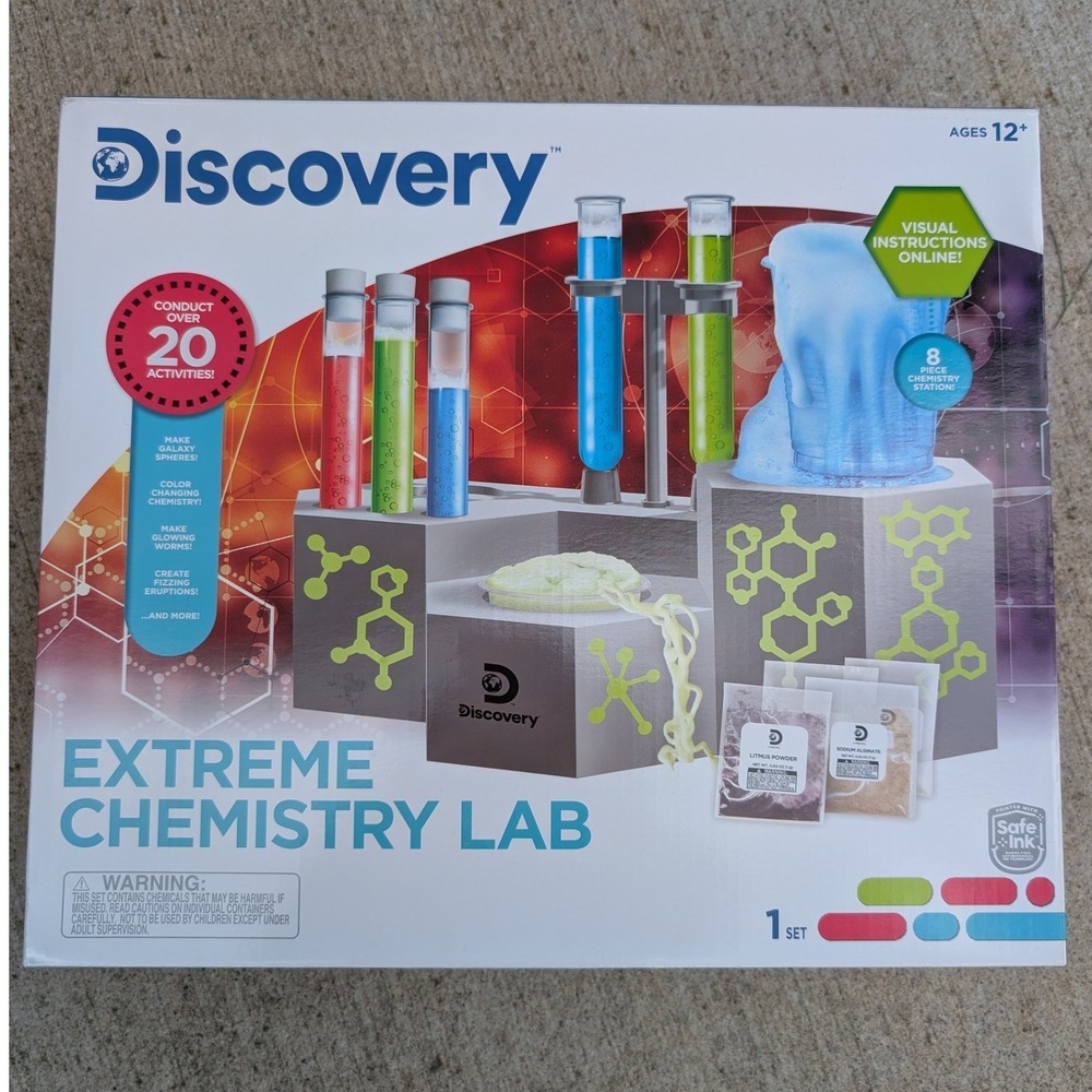 Discovery Extreme Chemistry Lab Kids Multicolor New STEM Science Kit